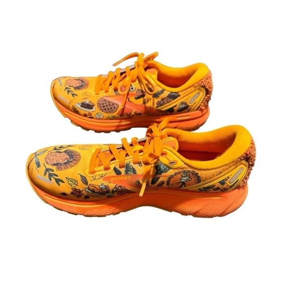 Brooks Ghost 14 Trot Happy Thanksgiving Running Shoes Size 8. - Picture 6 of 11